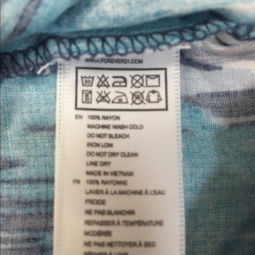 Blue, purple, and white patterned tank top - Picture 4 of 4